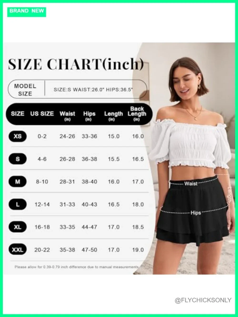 Flowy Ruffle Skort with Pockets High Waisted Layered Tiered Skirt Shorts